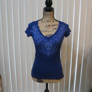 NWOT Express purple graphic tee t shirt top XS extra small